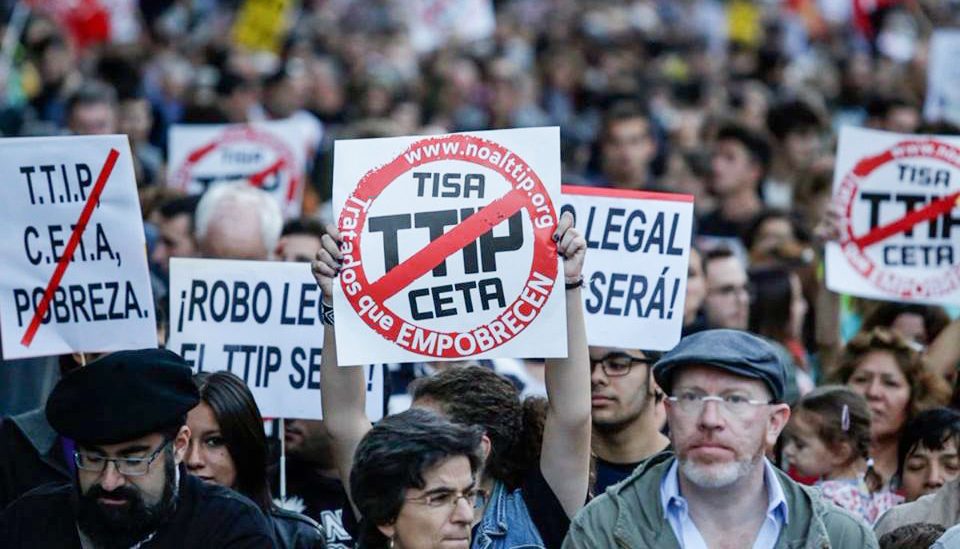 Manifestación contra el TTIP, CETA y TISA