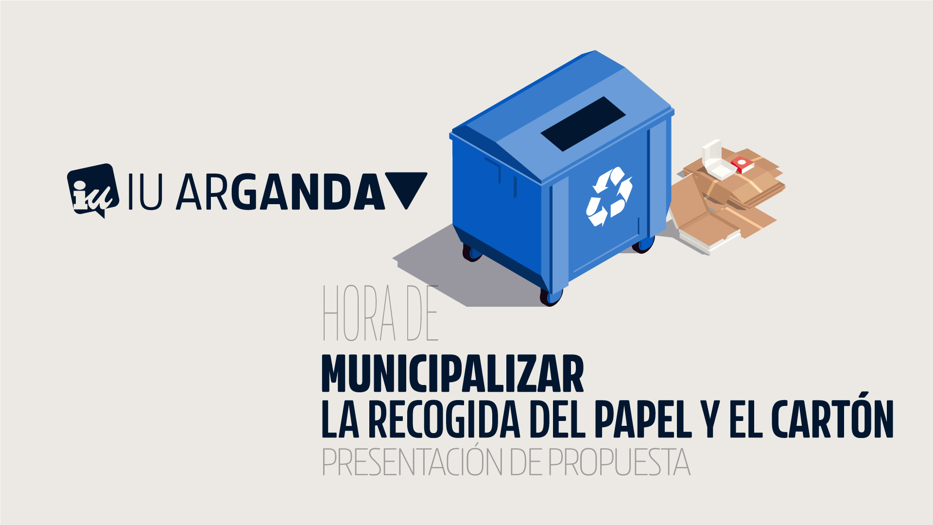 IU Arganda apuesta por la municipalización de la recogida del papel y el cartón