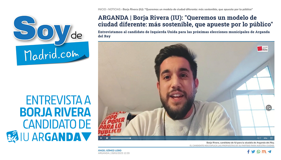 Entrevista Borja Rivera en Soy de Madrid