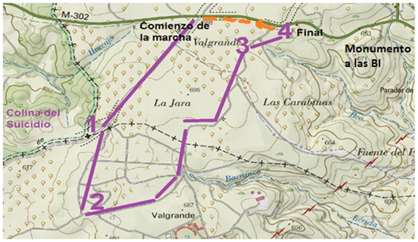 Homenaje Jarama80 - Mapa marcha