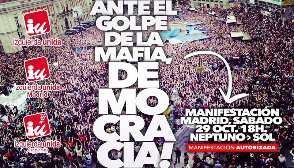 #29Oct Convocatoria manifestación Investidura